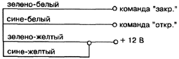 Схема подключения к системам запирания с положительным управлением