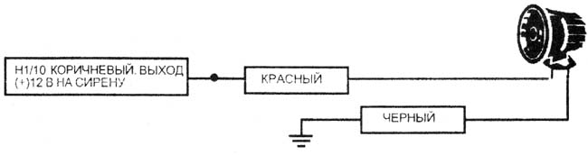 Н1/10. Коричневый провод (+).